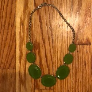 Green statement necklace